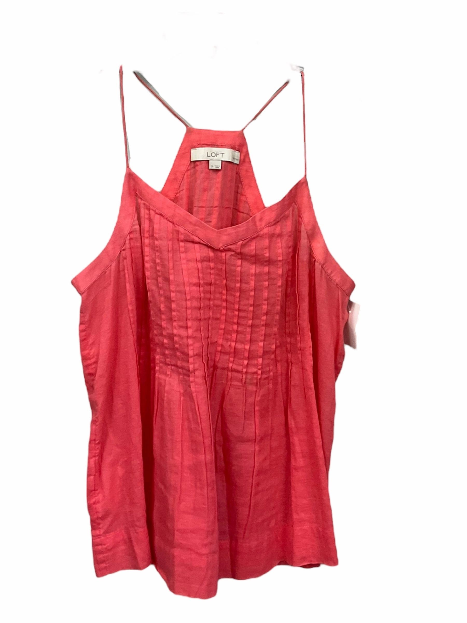 Coral Top Sleeveless Loft, Size S Air Move NonRestrictiveSilhouette
