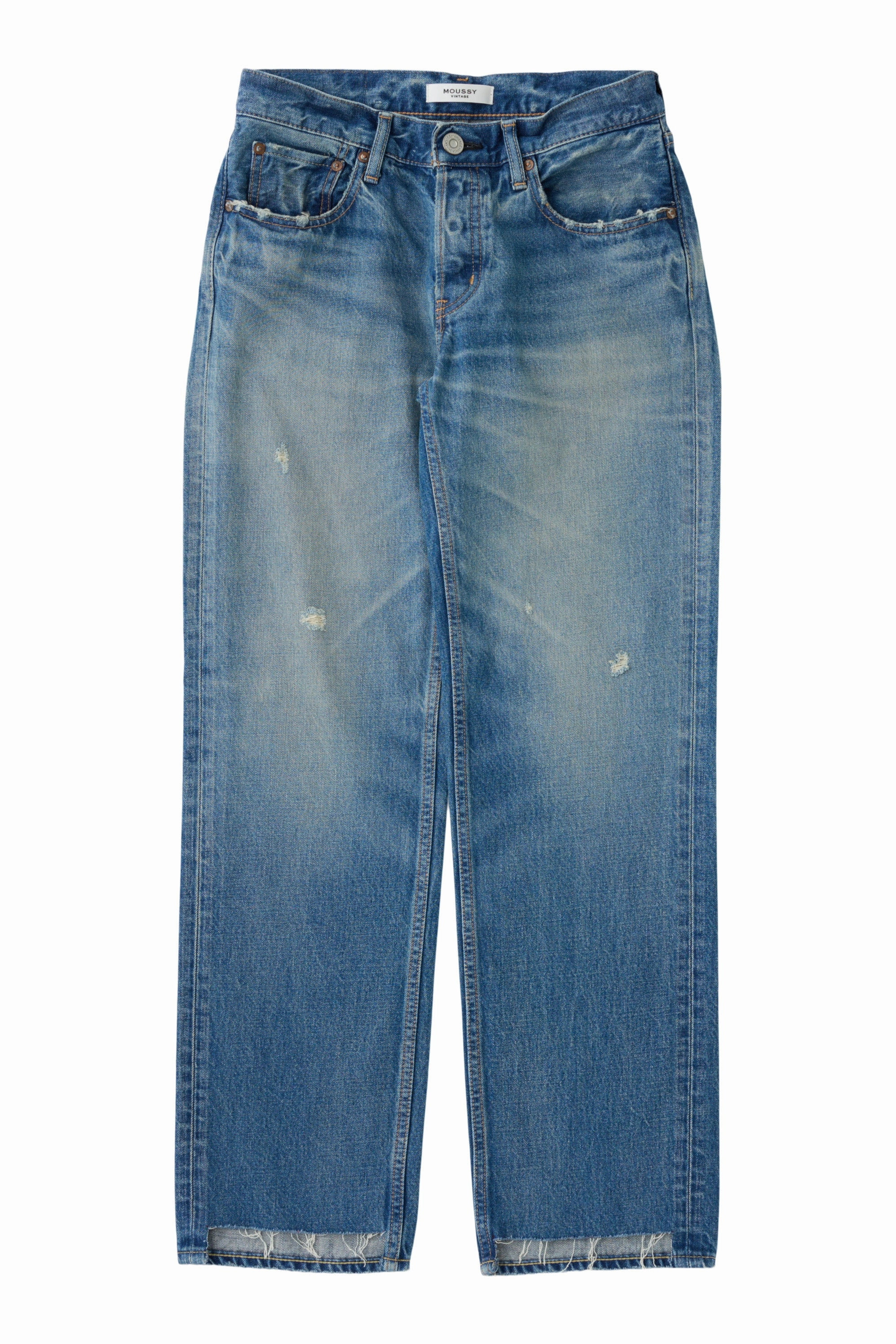 Casual Musthave Lifestyle Choice Moussy Denim Bethpage Straight Jeans in Blue