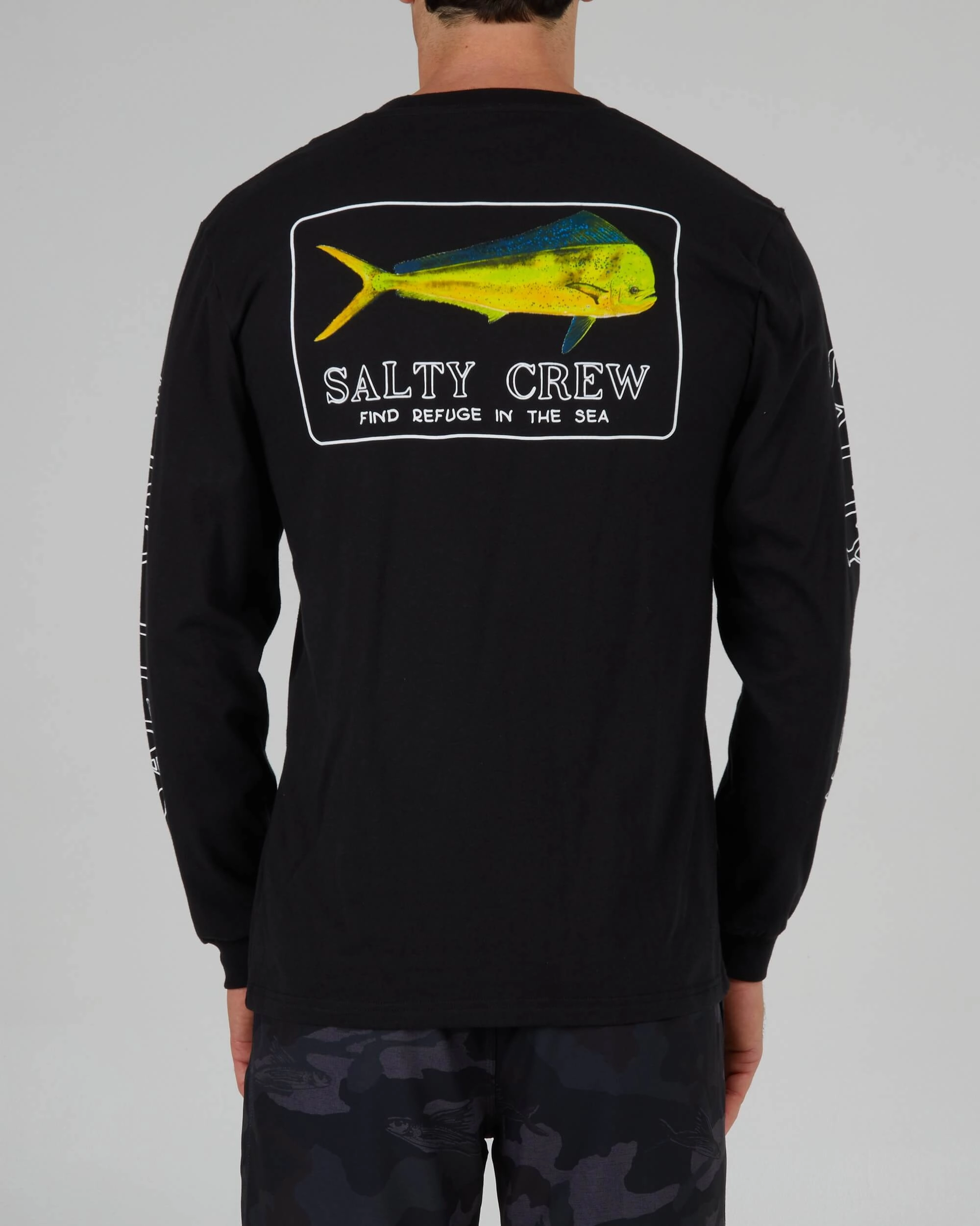 color blocking Quick Comfort Golden Mahi Premium L/S Tee - Black