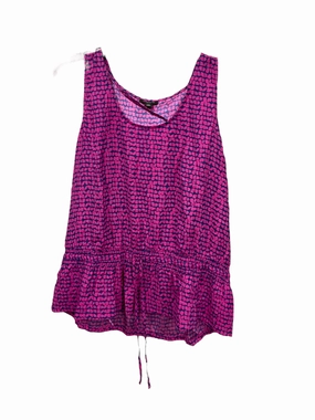 River Core Blue & Pink Top Sleeveless Ann Taylor, Size L