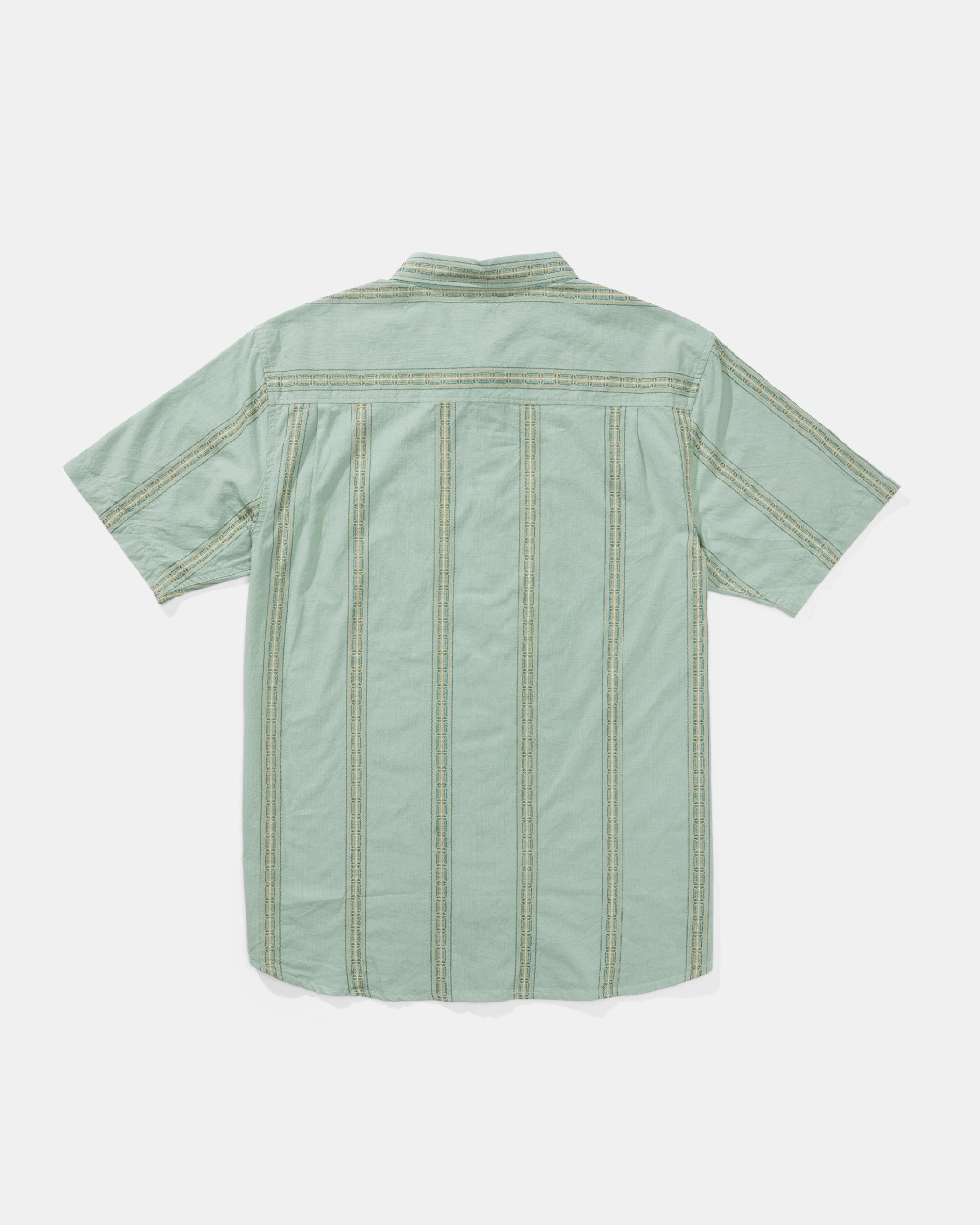 Crew Ss Button Up - Marine All Purpose Weave Design