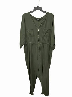 Clear Mind Heavy Silk Jumpsuit By Torrid In Green, Size: 2x