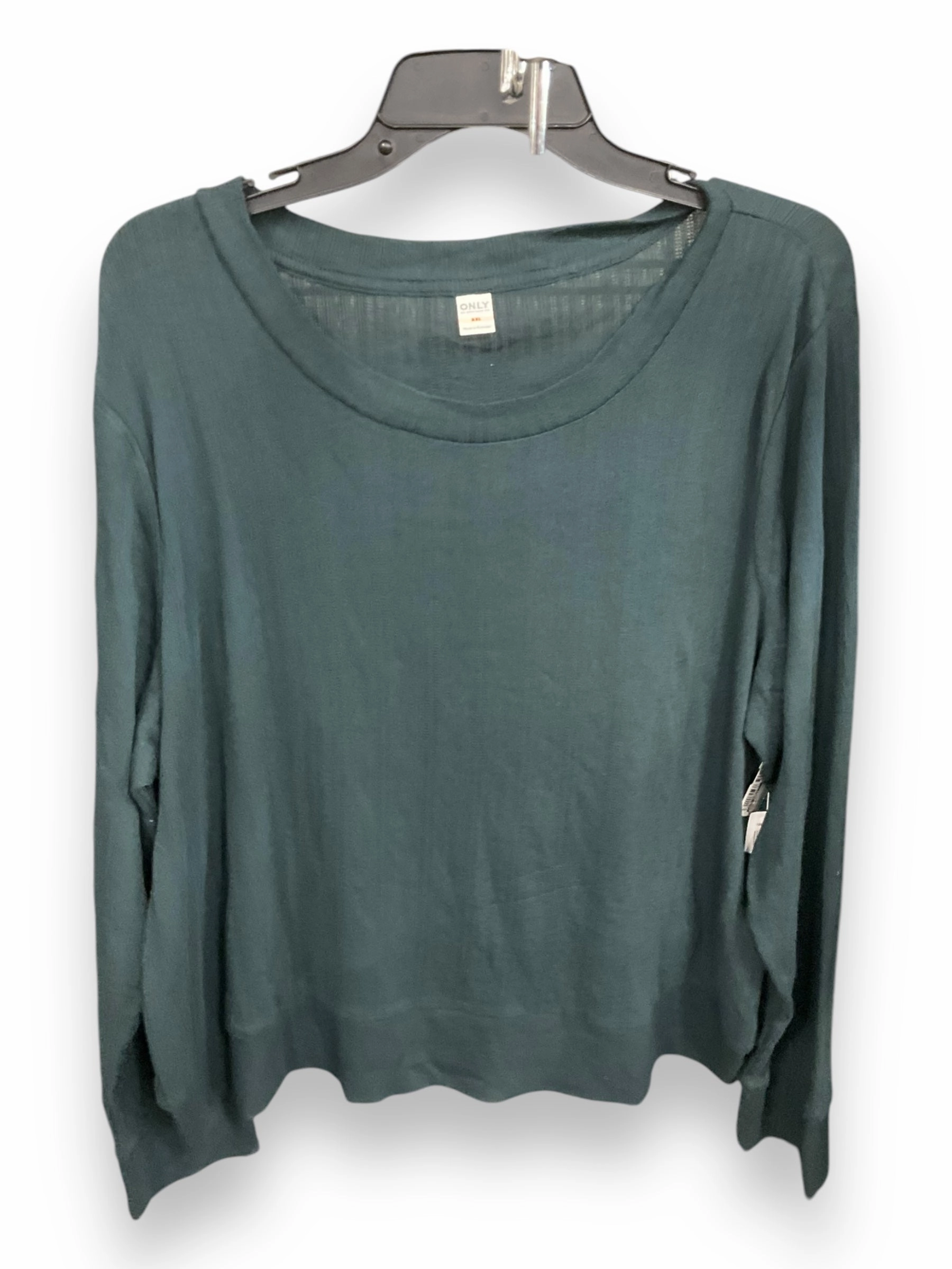 WrinkleFreeFabric Top Long Sleeve By Old Navy In Green, Size: 2x