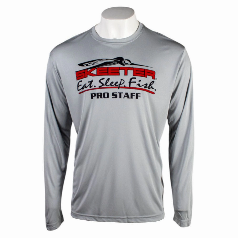 Skeeter Pro Staff Script Silver Performance Long Sleeve Adjustable Cuffs