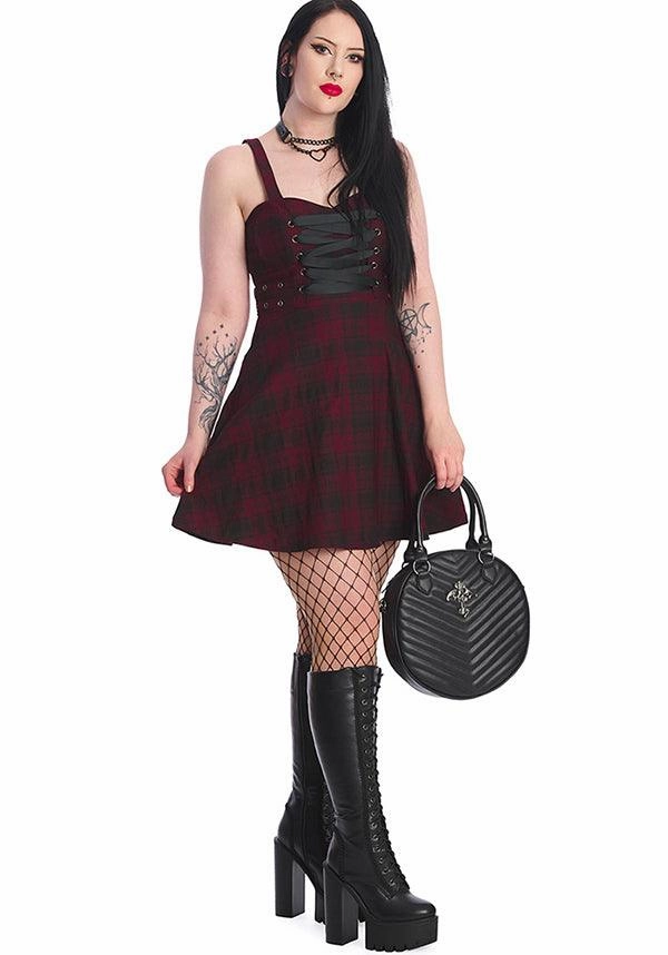 Minimal Cut Distressed Chicks [Burgundy] | DRESS