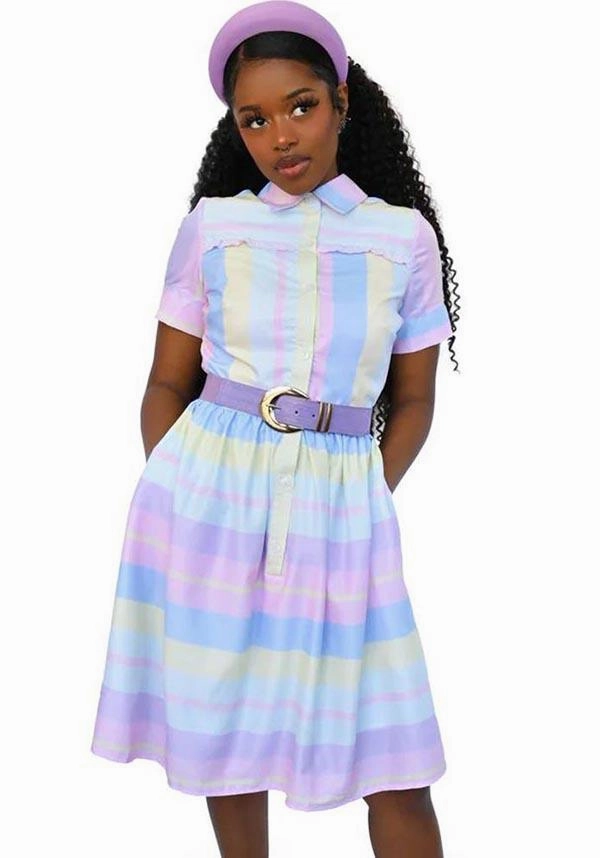 Doris Pastel Striped | DRESS* All Timewear