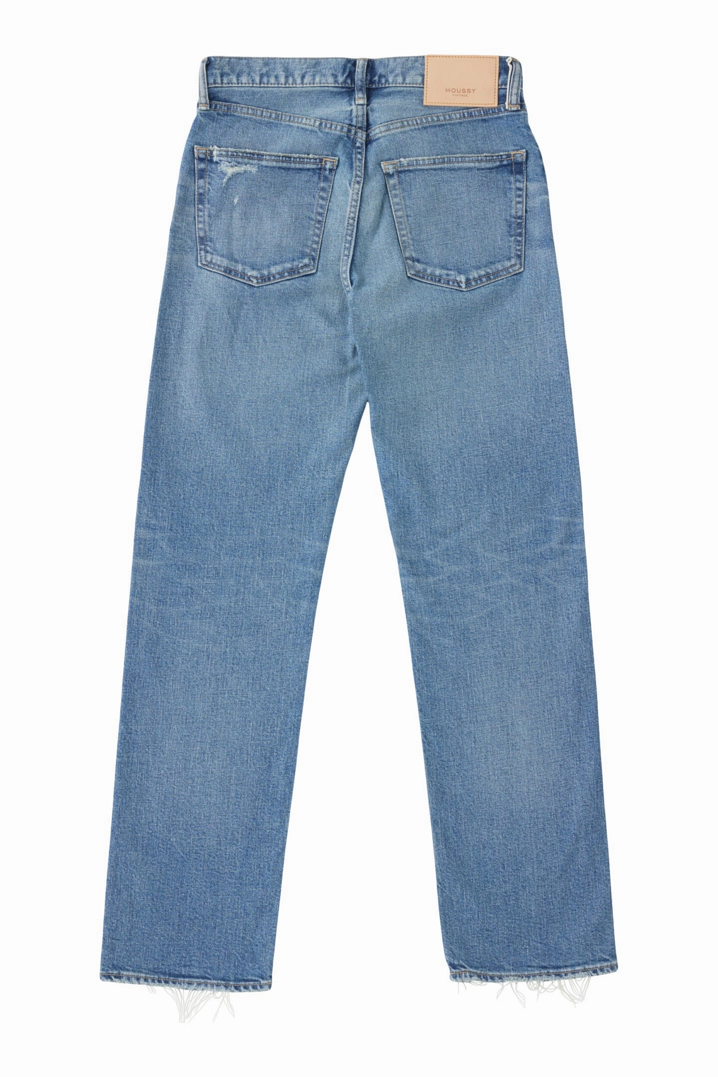 Moussy Denim Bradenton Straight Jeans in Blue Comfy Option Smart Waistband