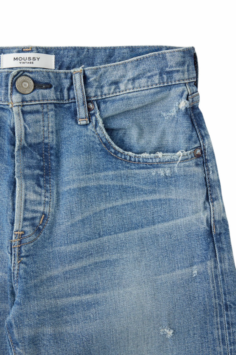 Moussy Denim Bradenton Straight Jeans in Blue Unisex Wear Elegant Vintage Lover