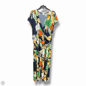 Strong Denim Dress Casual Maxi By Olivia Matthews In Floral Print, Size: 3x
