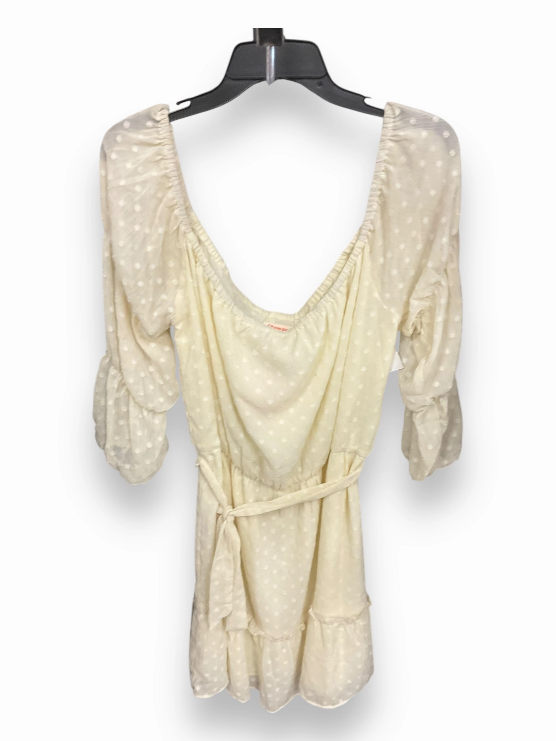 Dress Casual Midi By Clothes Mentor In Cream, Size: 14 QuickRelease Fasteners