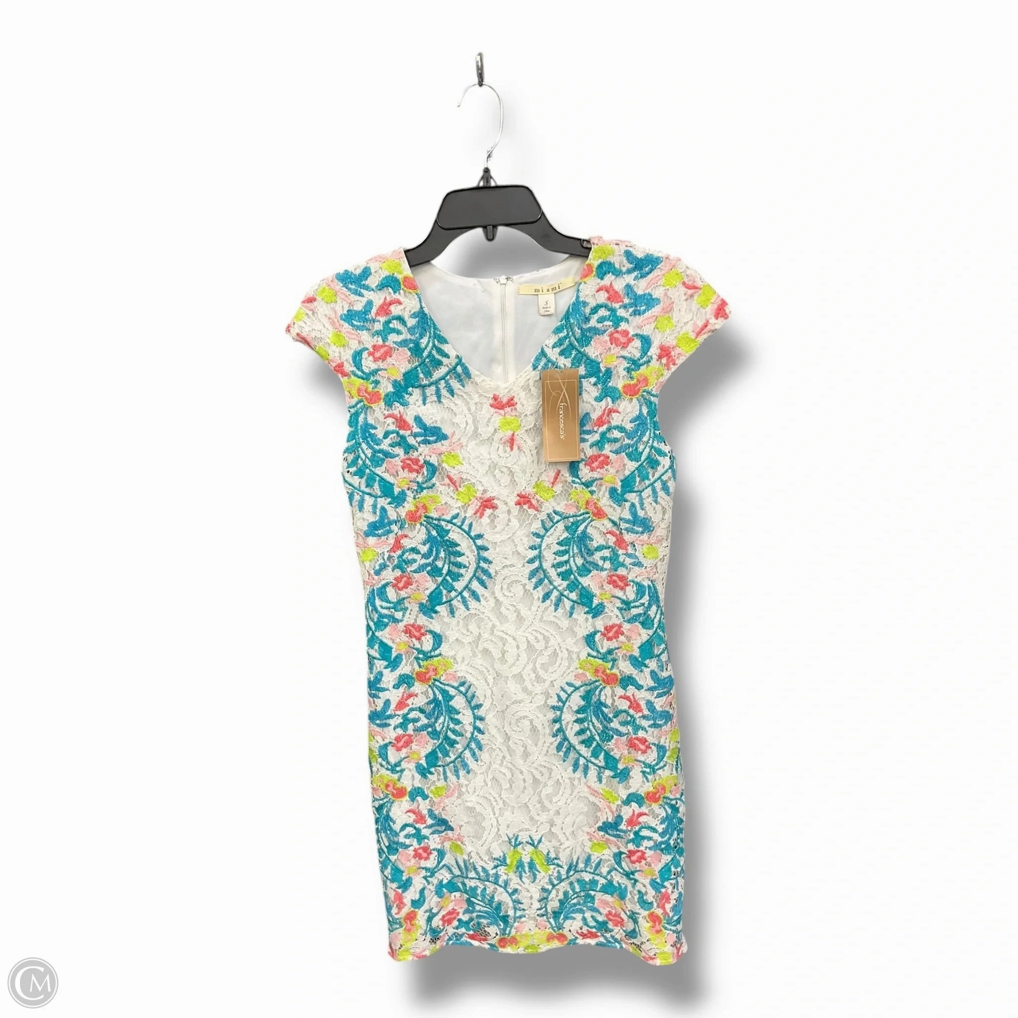 WrinkleResistant Finish VersatileStyle Dress Casual Midi By Francesca's In Multi-colored, Size: S