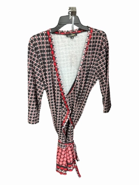 ElasticFree Cuffs Dress Casual Midi By Suzanne Betro In Black & Red, Size: 1x