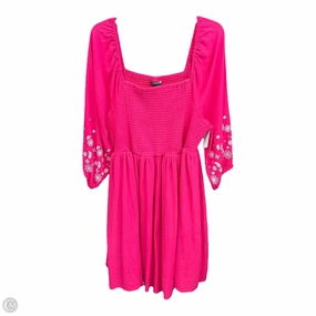 AbrasionResistant Material Dress Casual Short By Torrid In Pink, Size: 2x
