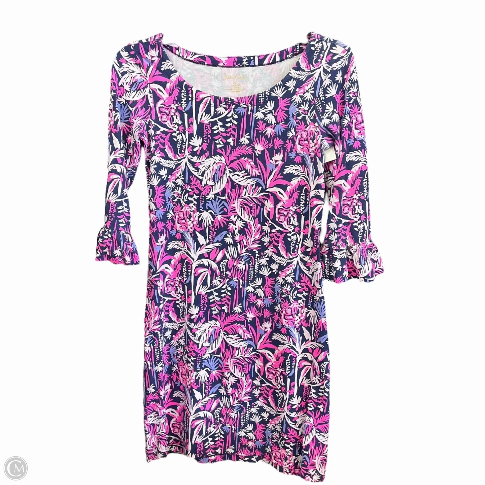 Dress Designer By Lilly Pulitzer In Floral Print, Size: Xxs Seamless Design