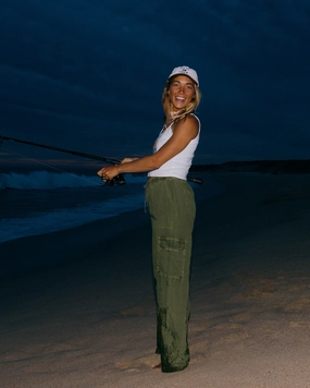 Driftwood Pant - Fern Fashionable Cut Tight Waist