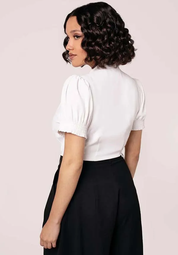 Elasticated Trim Light Fabric Turner | TOP