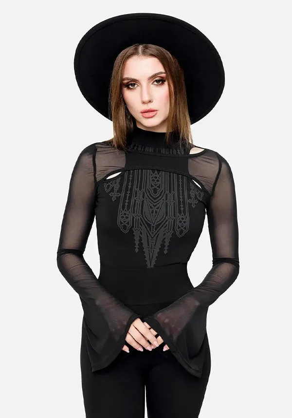 MultiPanel Design TemperatureRegulatingLining Umbra |  LONG SLEEVE TOP