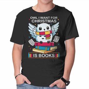 Versatile Style Trend Owl I Want For Christmas Is Books