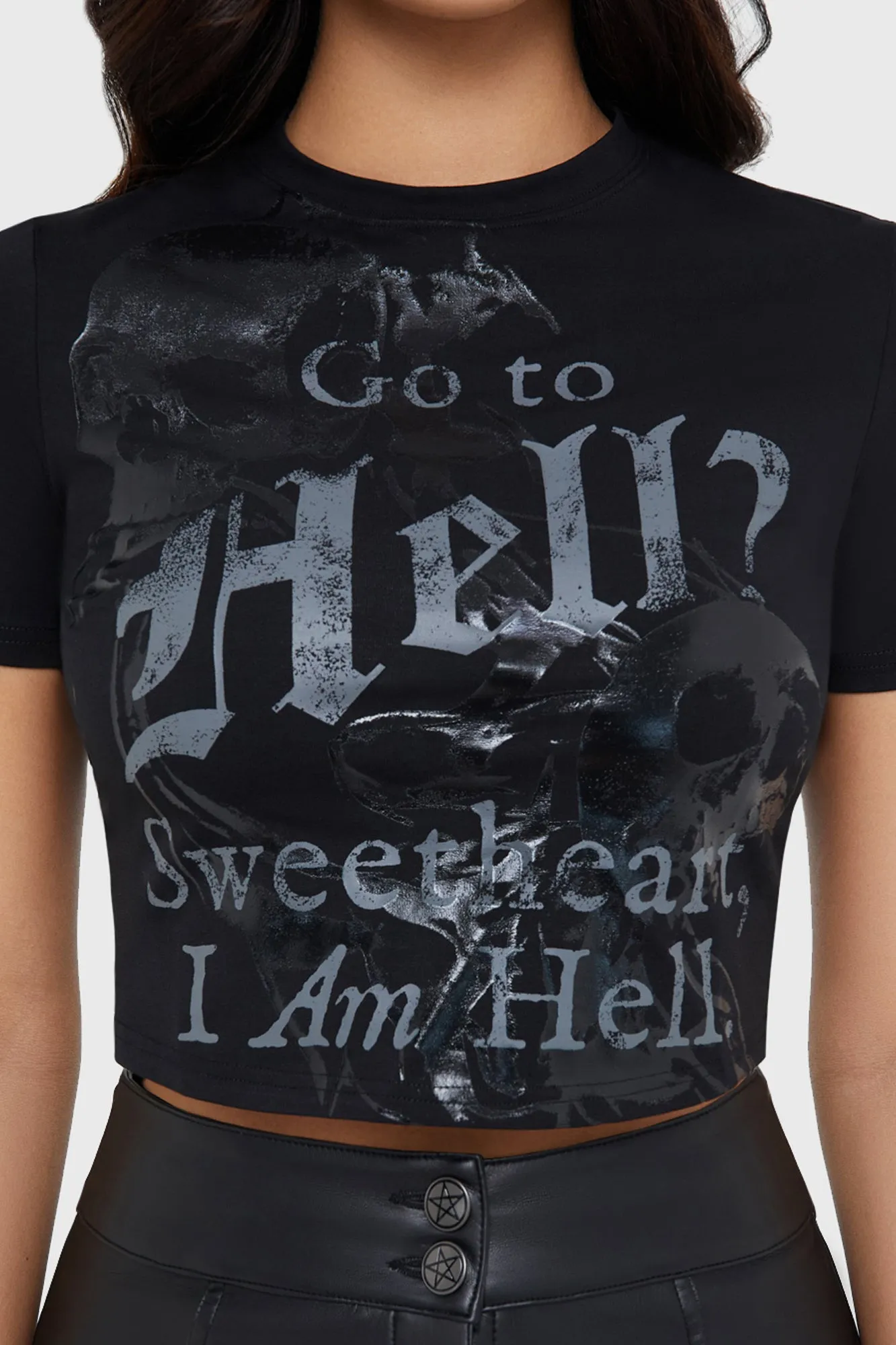 standard fit Go To Hell Baby Tee