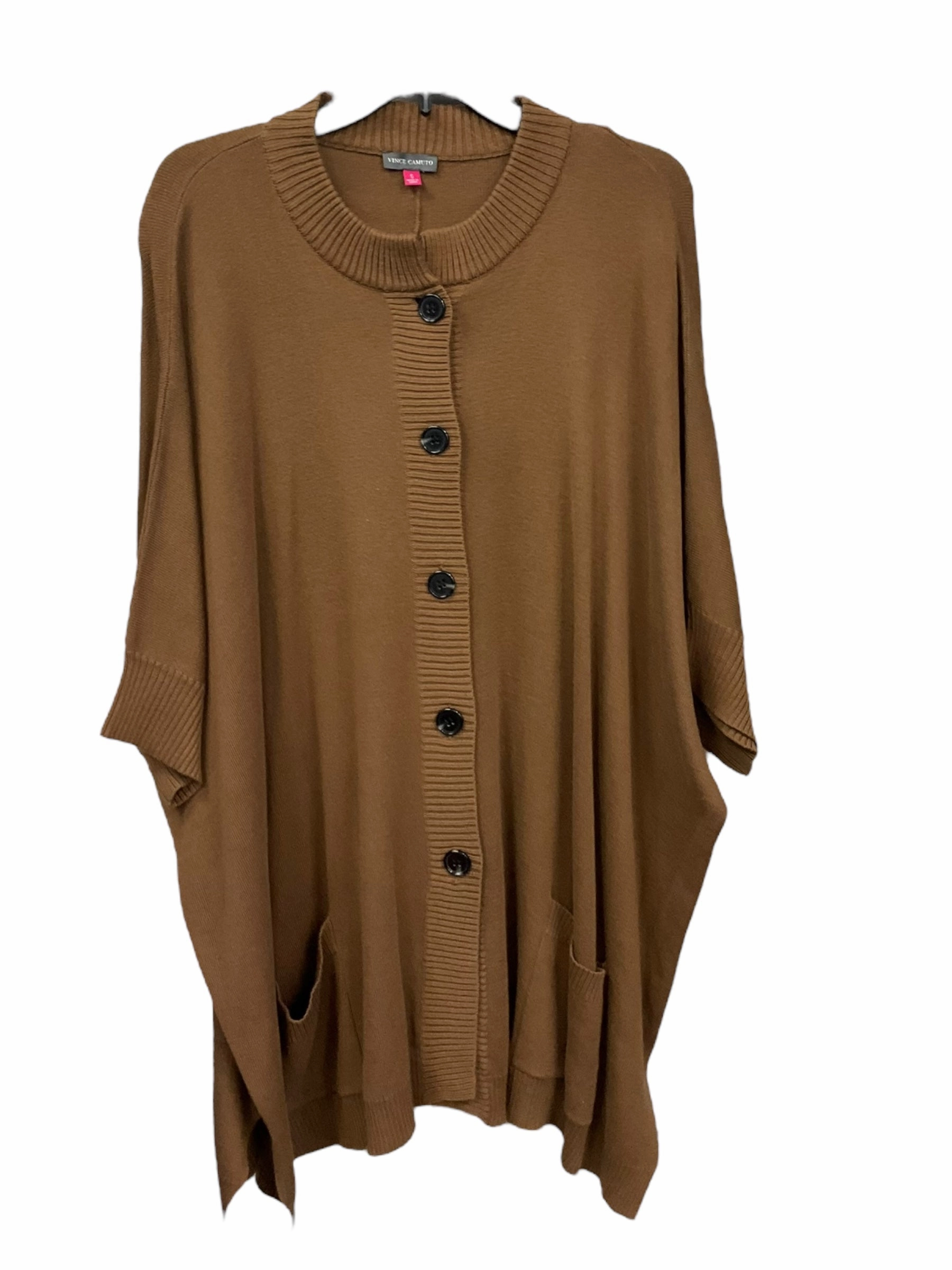 Brown Sweater Cardigan Vince Camuto, Size S Summer Outerwear