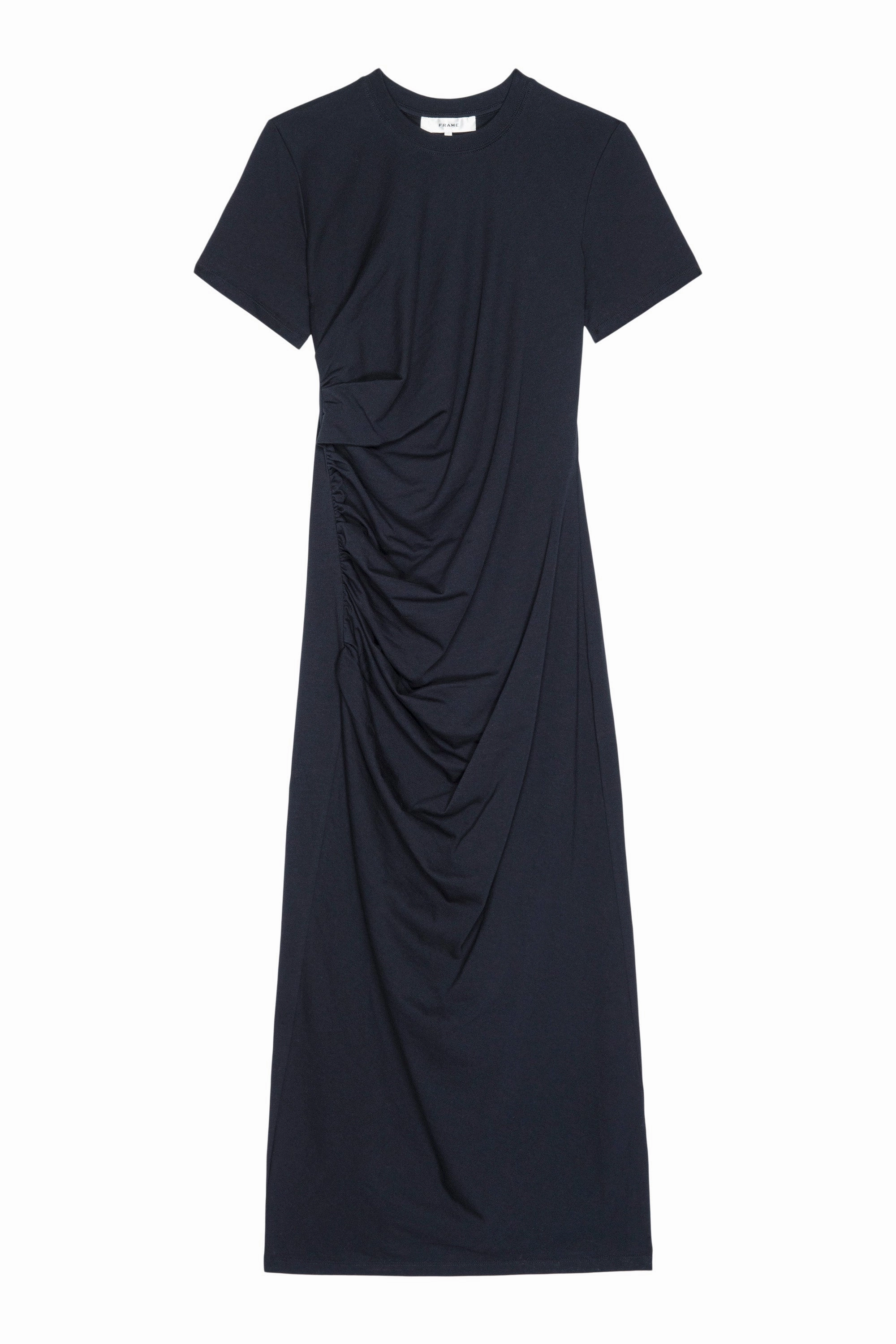 Frame Denim Twist Dress in Navy Mature Glam