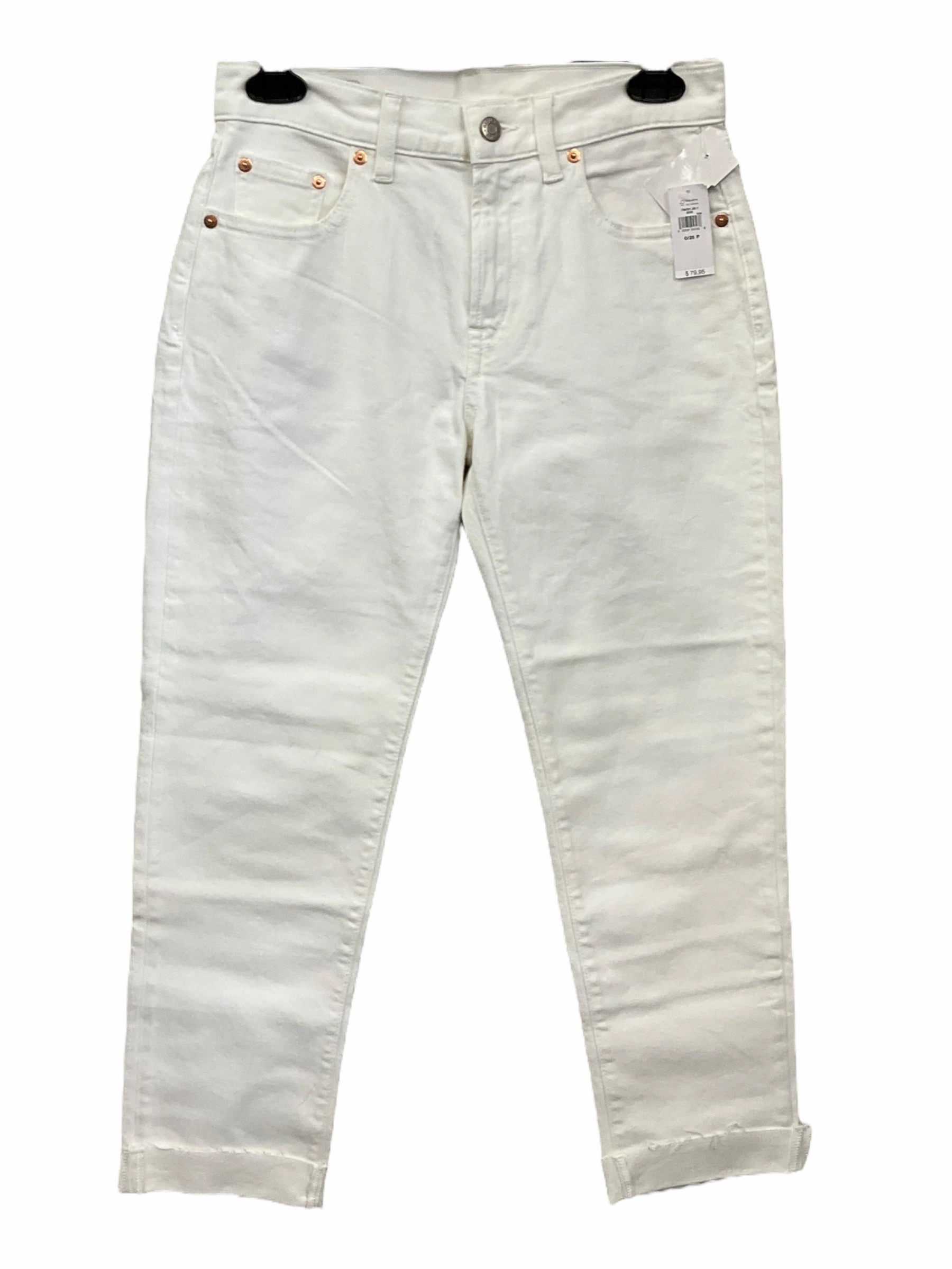 Wind Block Free Mind White Denim Jeans Cropped Gap, Size 0