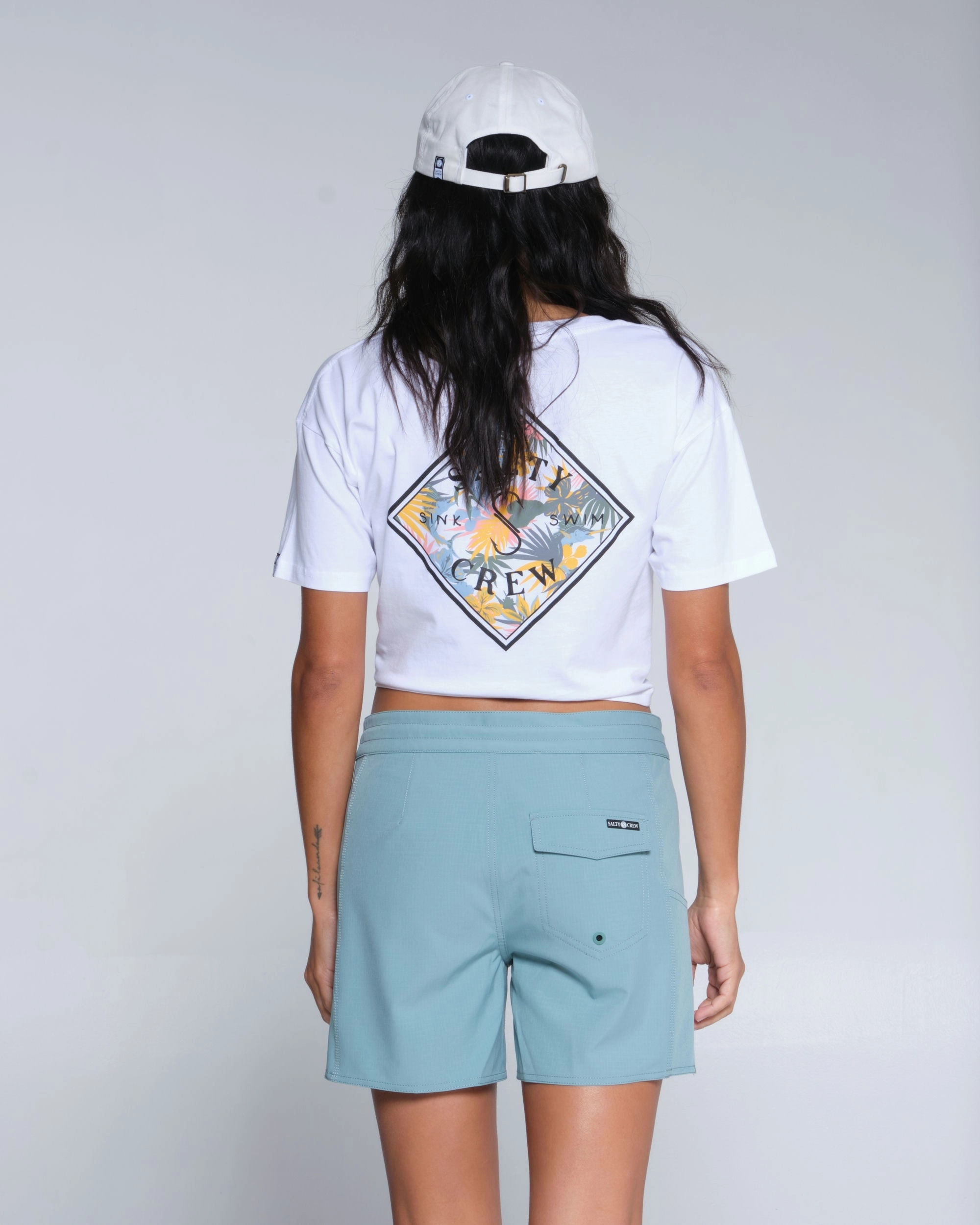 Summer Fashion Wide Range Motion Lookout Ultility Short - Dusty Turq