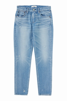 Moussy Denim Lenox Skinny in Blue Softened Texture Everyday Look