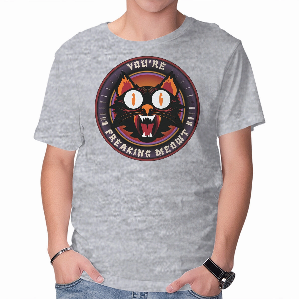 Foam Print Detail You're Freaking Meowt