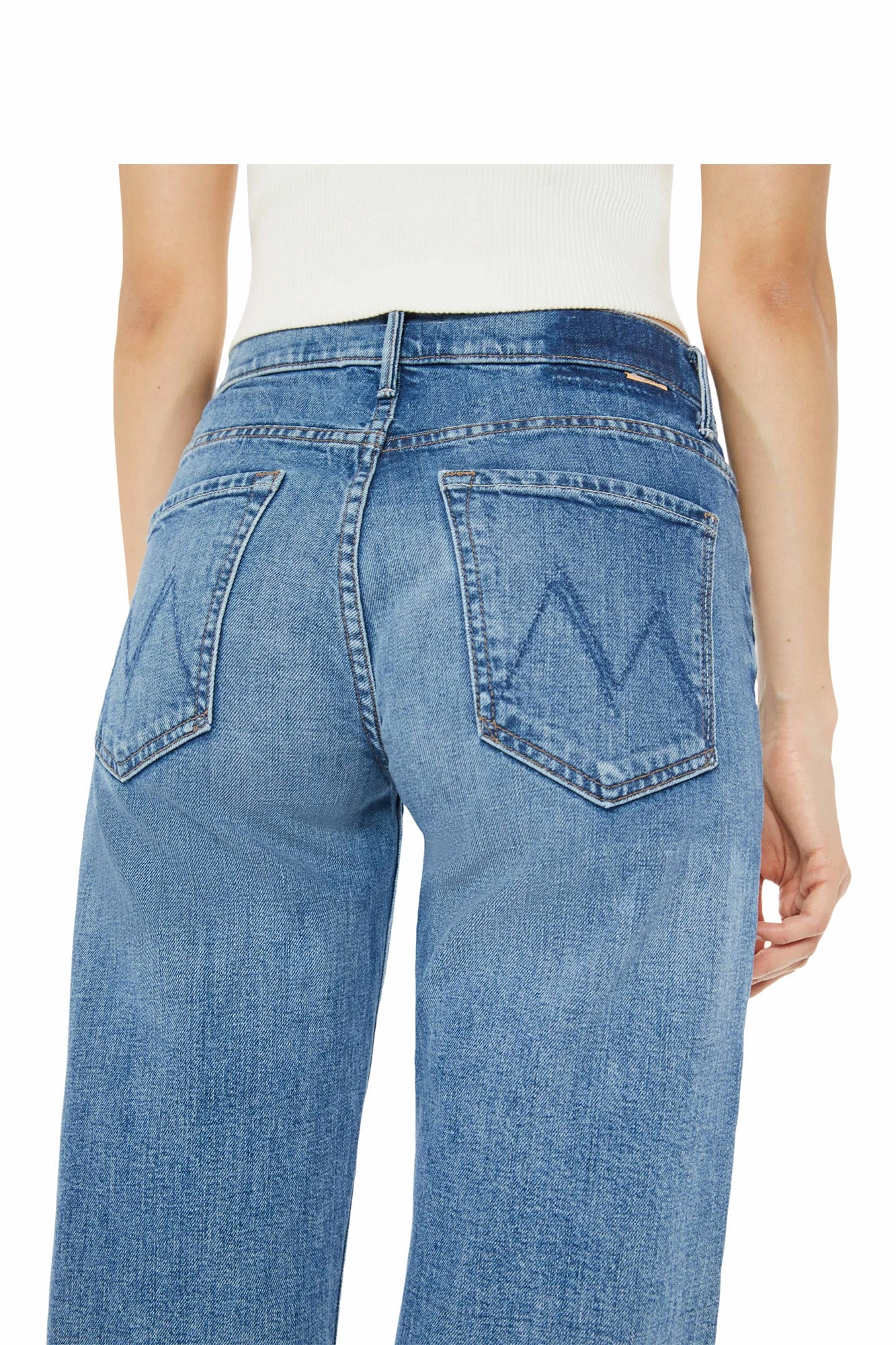 MOTHER Denim Mid Rise Maven in Toil and Trouble Gym Ready Slim Teen Outfit Chic Design