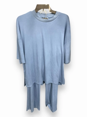 Chic Accessory Stretch Fit Pants Set 2pc By Clothes Mentor In Blue & Brown, Size: M