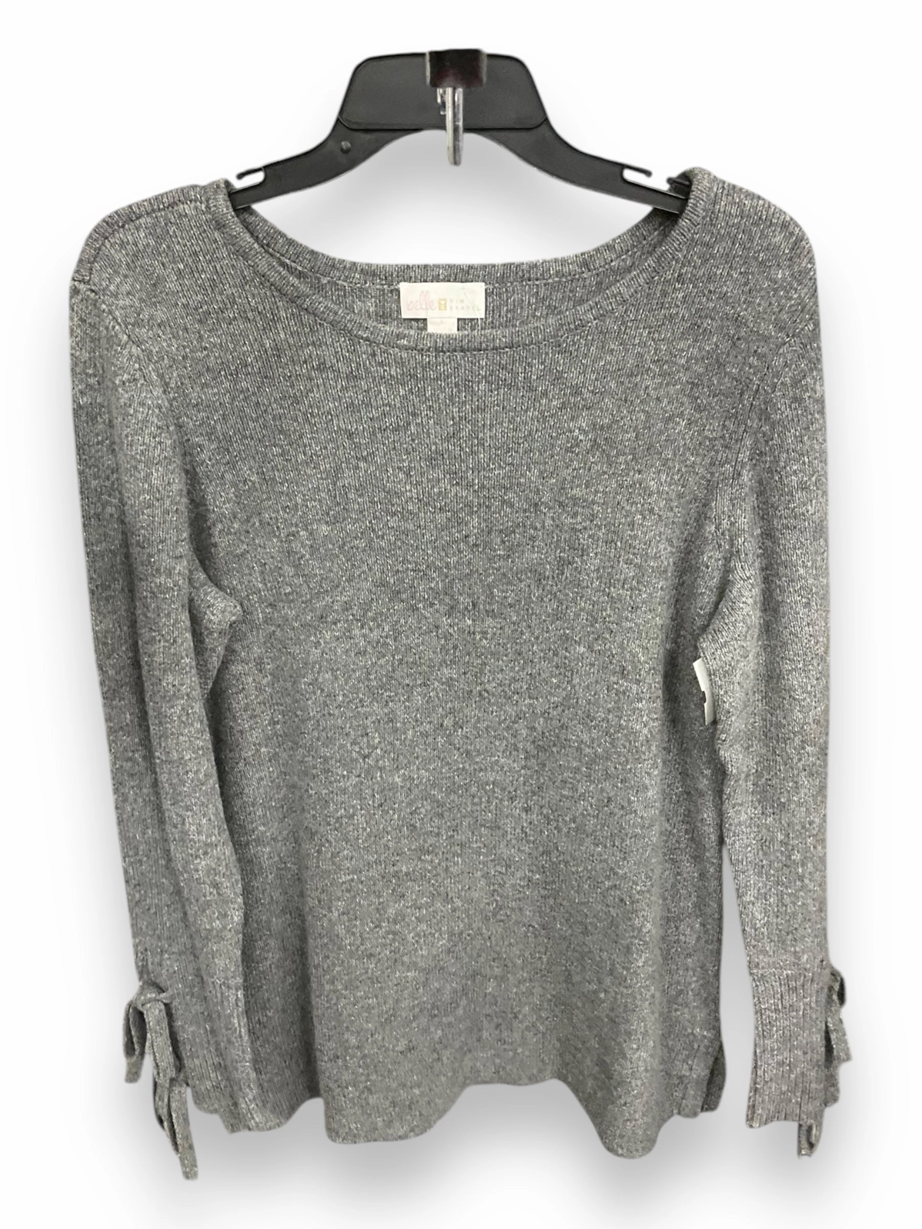 Polish Core ReflectiveTrimDetails Sweater By Belle By Kim Gravel In Grey, Size: L
