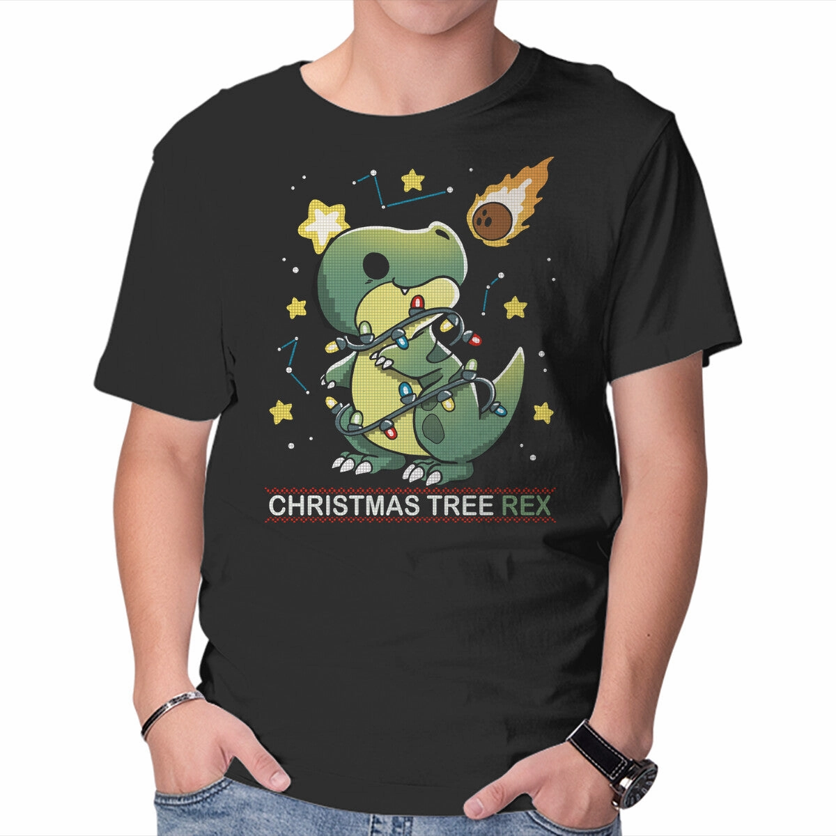 Christmas Tree Rex Pastel color Relaxed and Easy