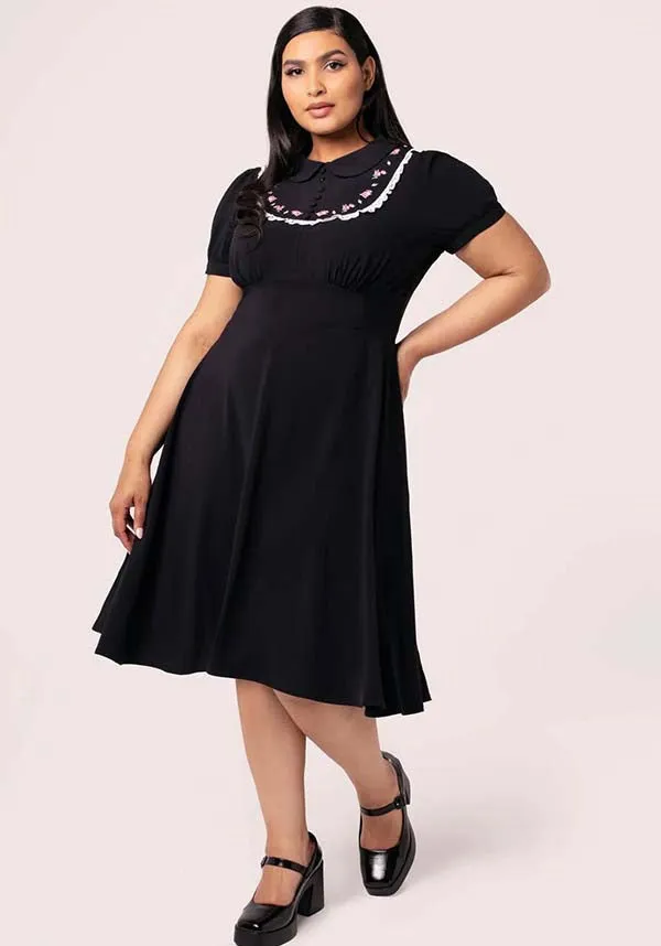 Fabienne | DRESS Biodegradable material Ribbed Trim Details