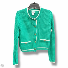 Washable fabric Cardigan By Nicole Miller In Green, Size: S