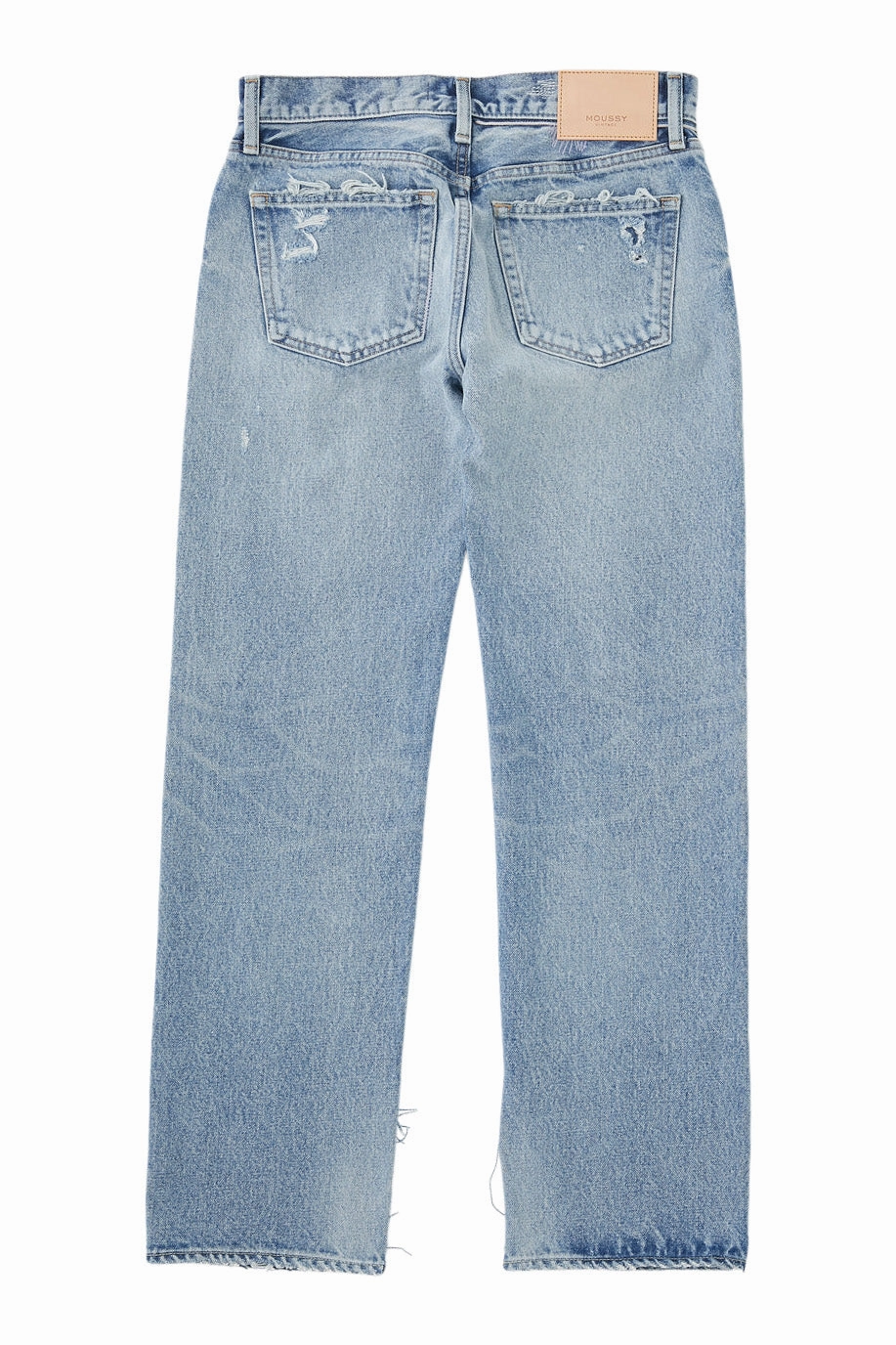 Moussy Denim Bostonia Straight Leg in Light Blue Minimalist Elegant