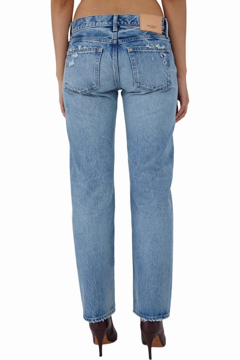 Easy Pair Moussy Denim Bostonia Straight Leg in Light Blue