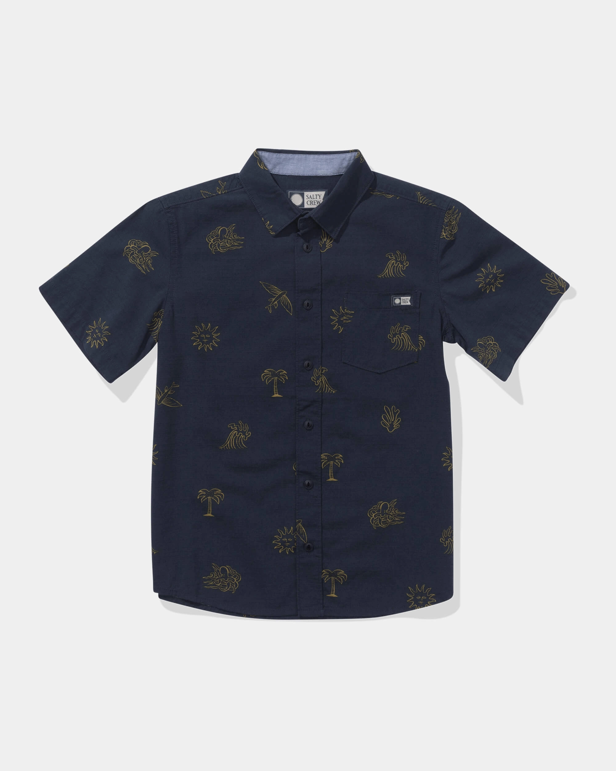 Good Vibes  Ss Woven Kids - Navy Gradient effect shopping spree