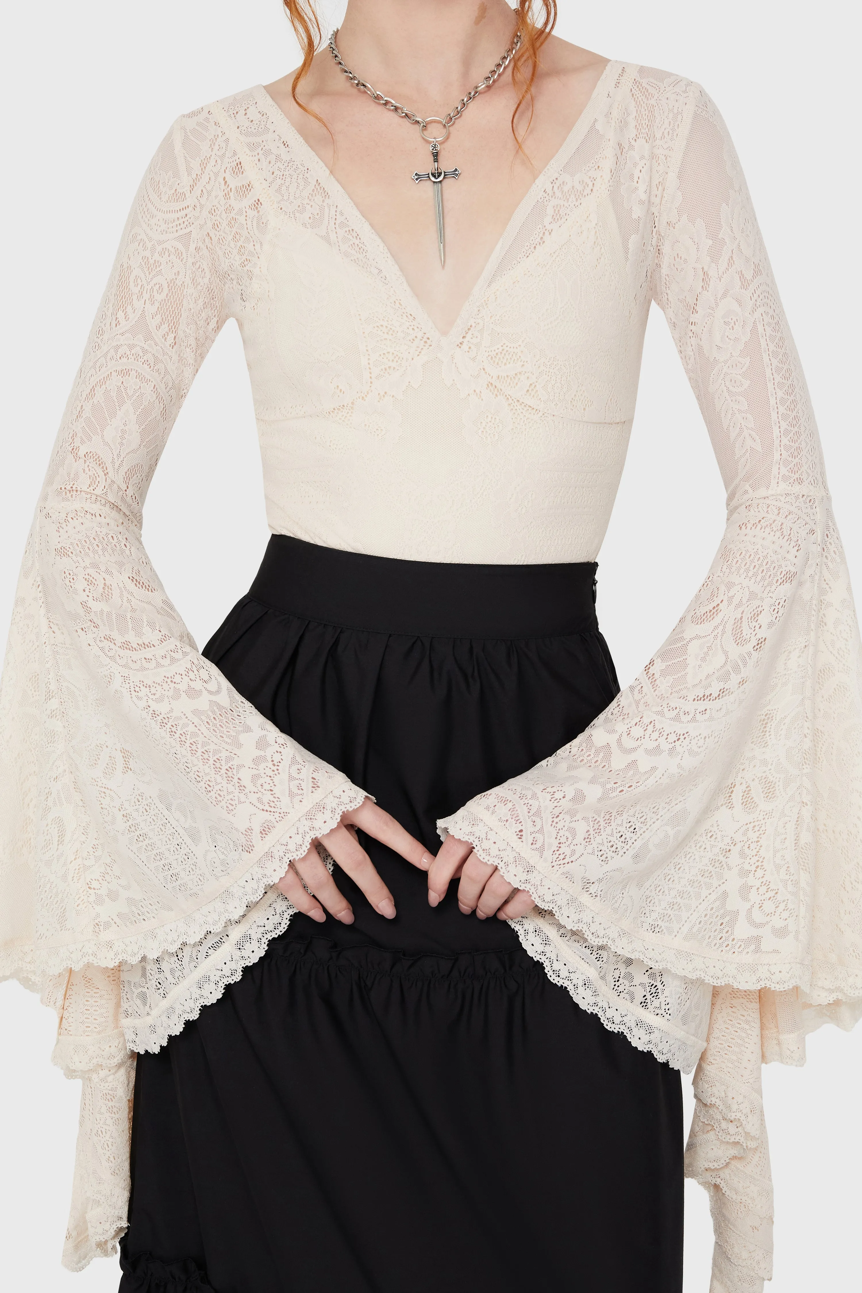 Fatal Attraction Bodysuit [IVORY] Reinforced Stress Points