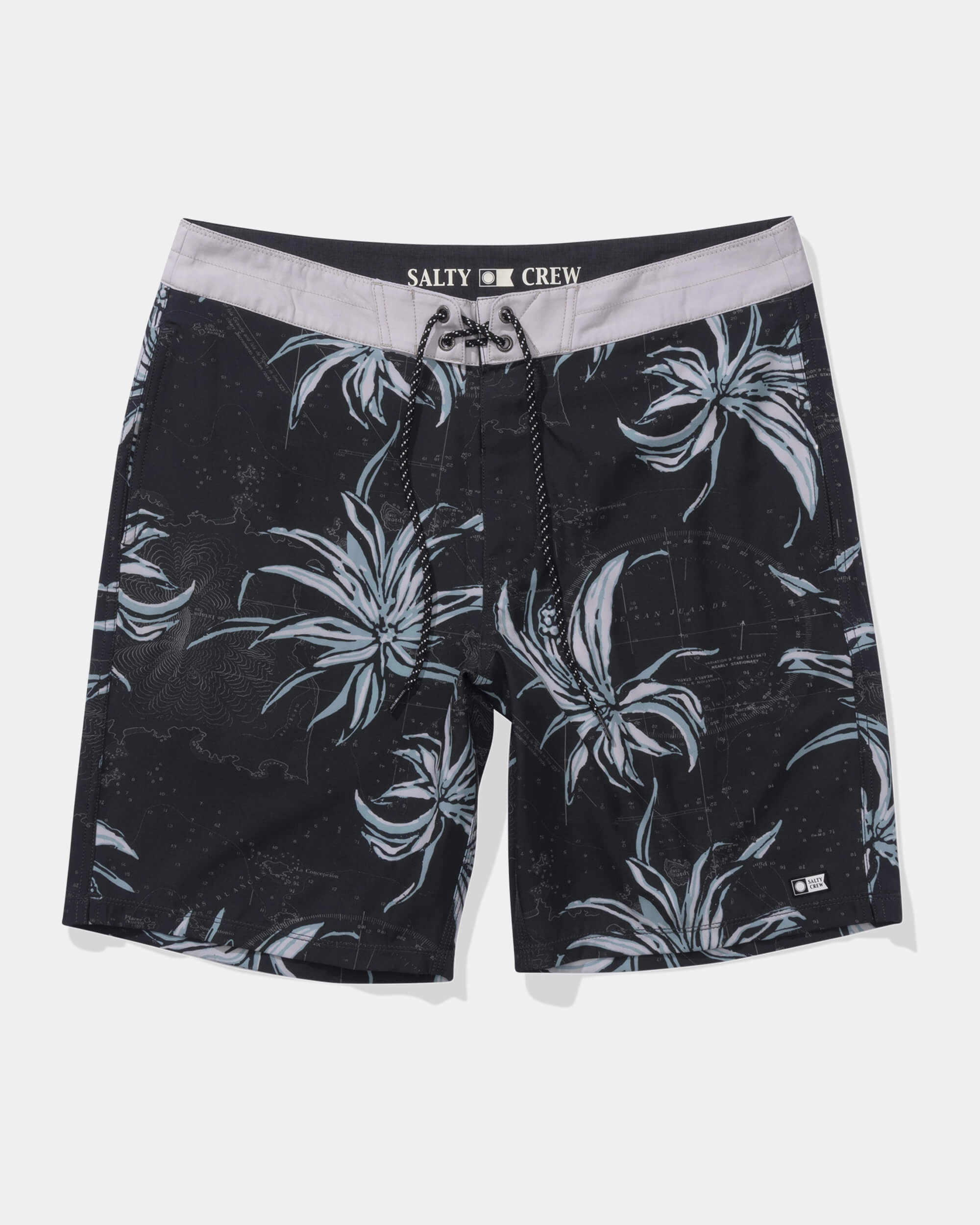 Sublimation Print Blueprint Boardshort - Salt