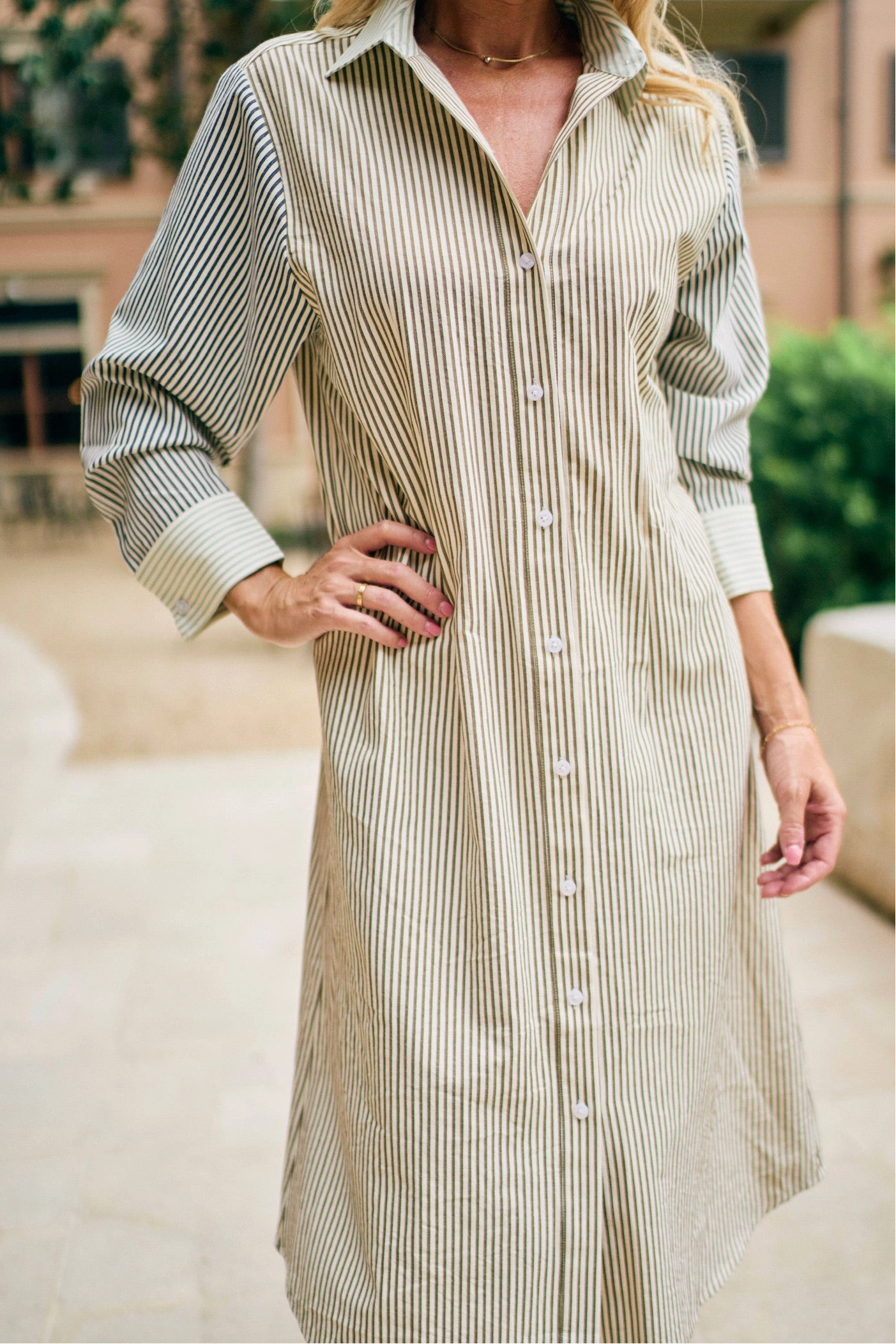 Smart Fabric MASON'S DAUGHTER | Sutton Shirtdress, Multi Stripe