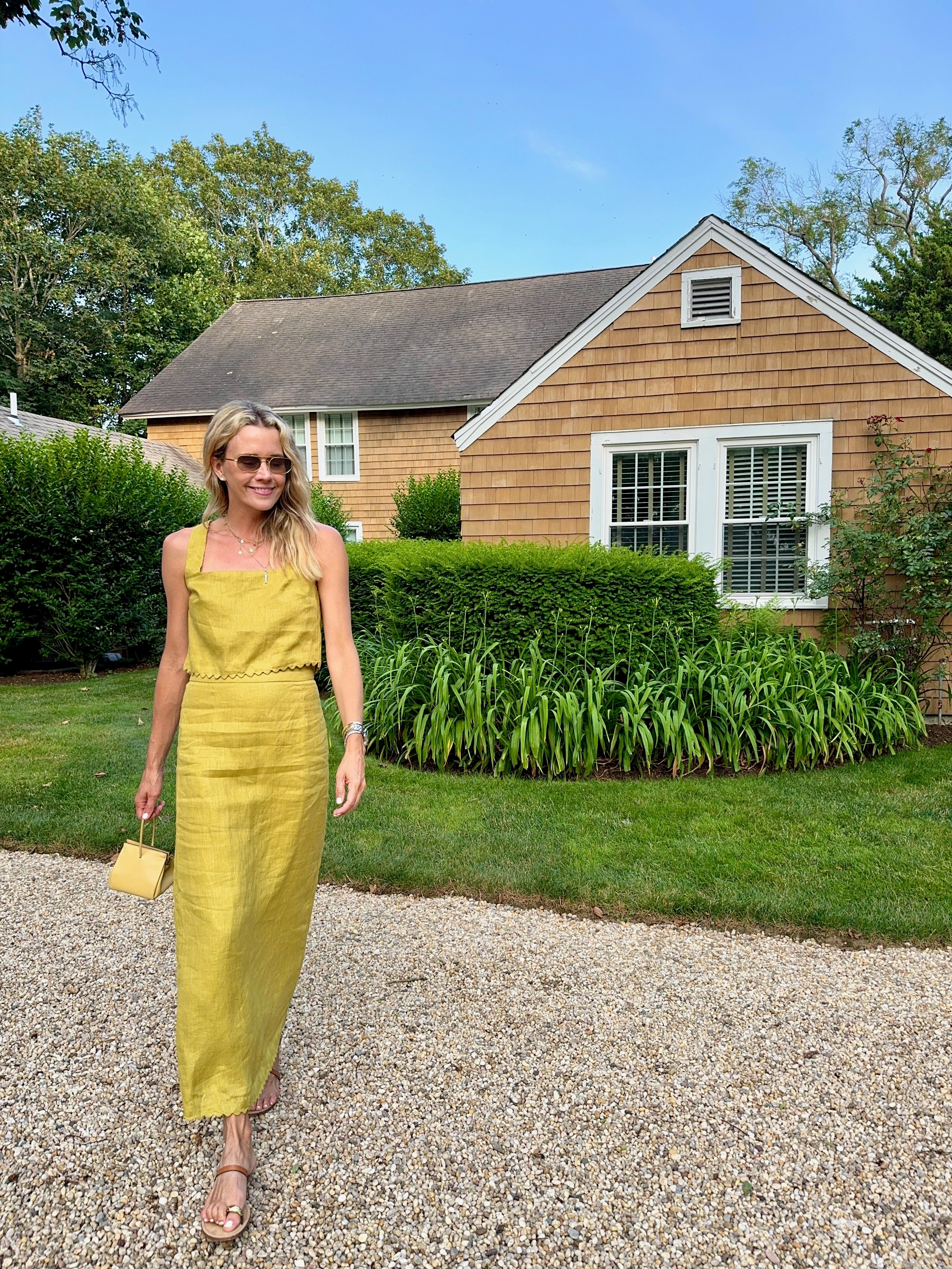 Future Fashion Versatile Outfit MASON'S DAUGHTER | Ella Scallop Maxi Skirt, Chartreuse Linen