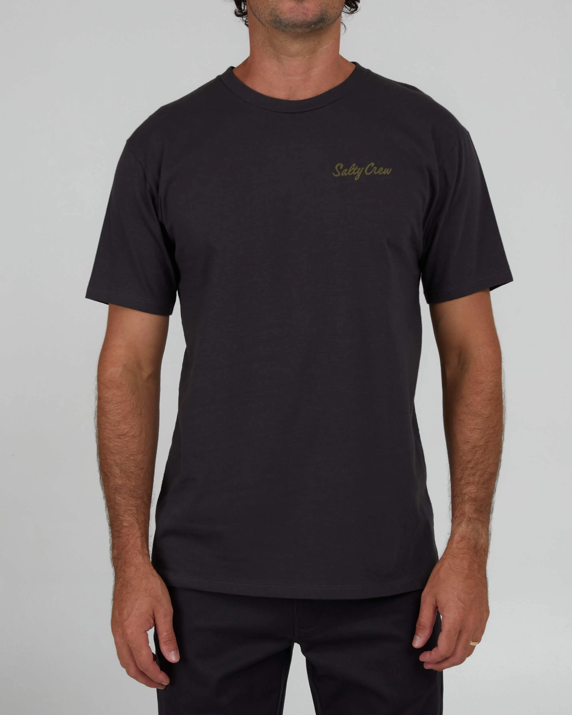 Labeled Premium S/S Tee - Charcoal Non Shrink Material
