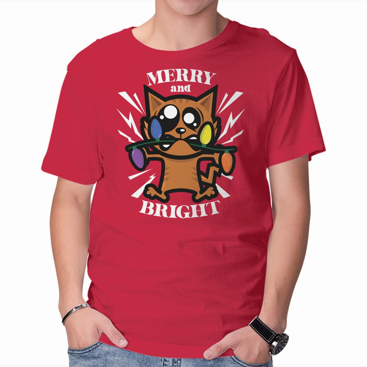 loose but not baggy Trendy Casual Wear Merry And Bright Cat