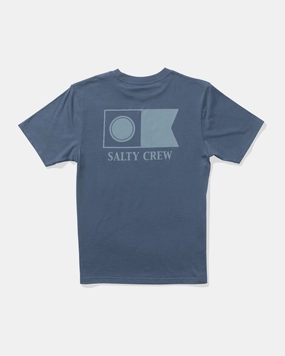 Flagship  Ss Tee Kids - Slate Drop Shoulder Silhouette Hidden Zipper Closure