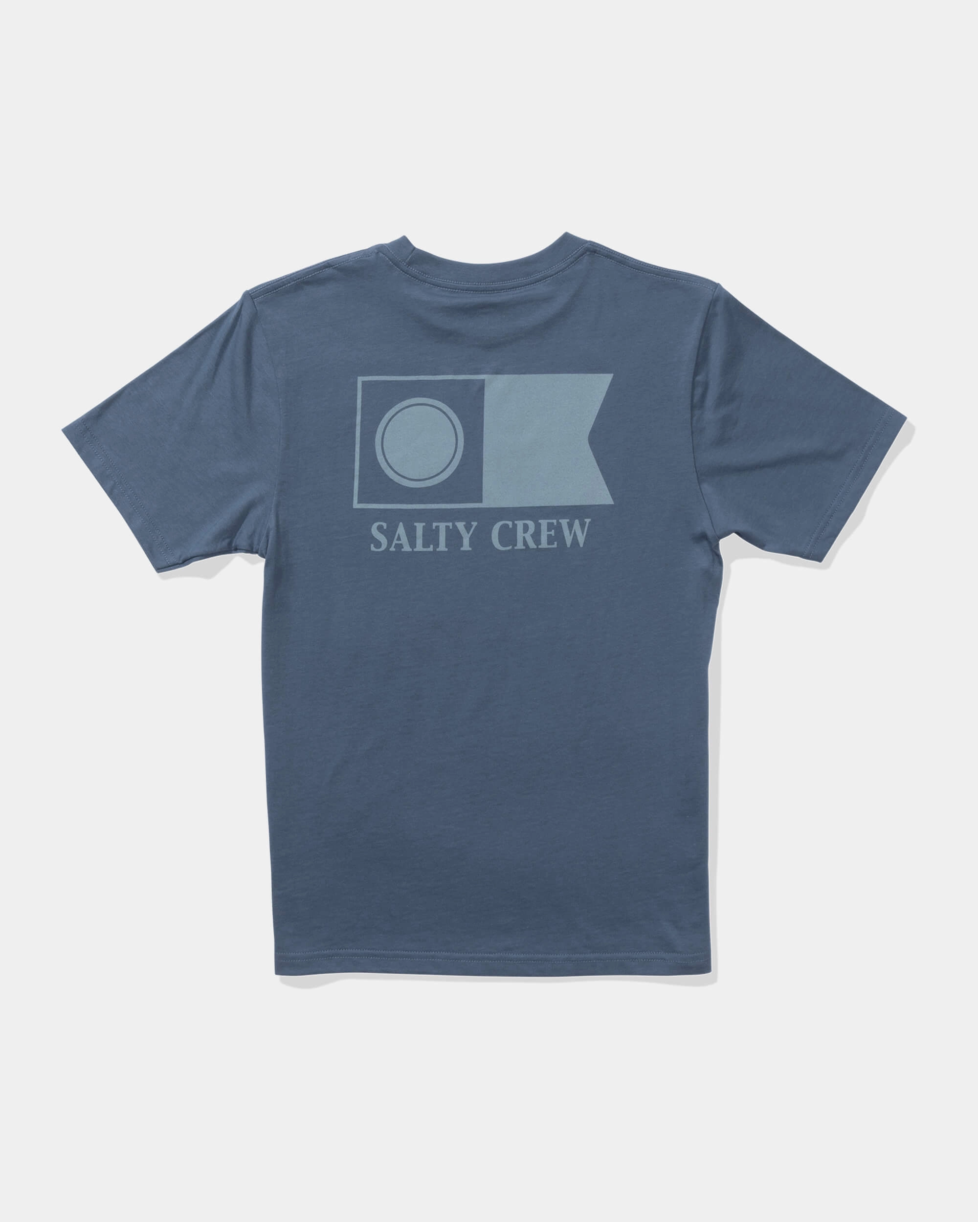 Flagship  Ss Tee Kids - Slate Drop Shoulder Silhouette Hidden Zipper Closure