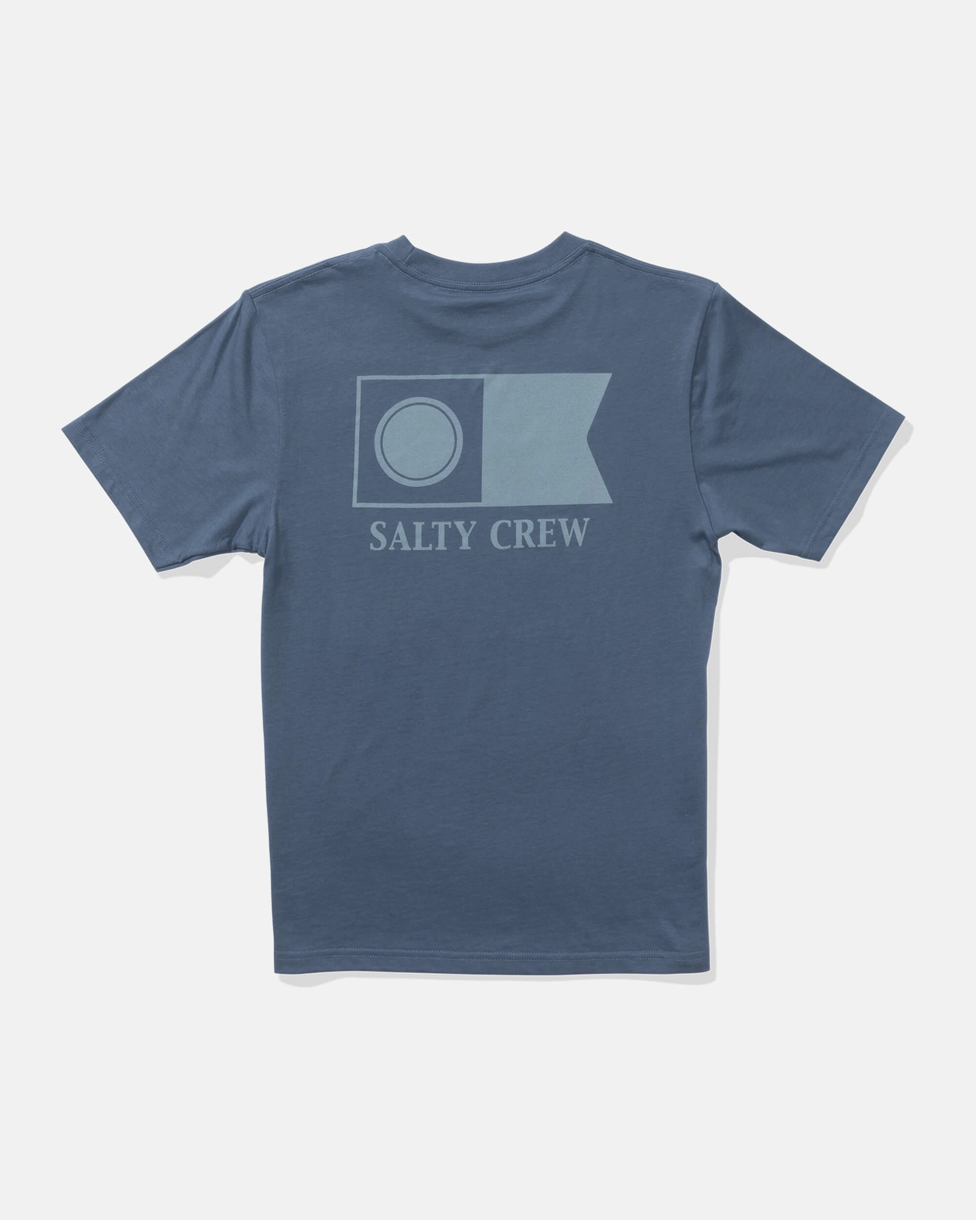 Brushed Microfiber Surface Double Stitched Hems Flagship  Ss Tee Kids - Slate