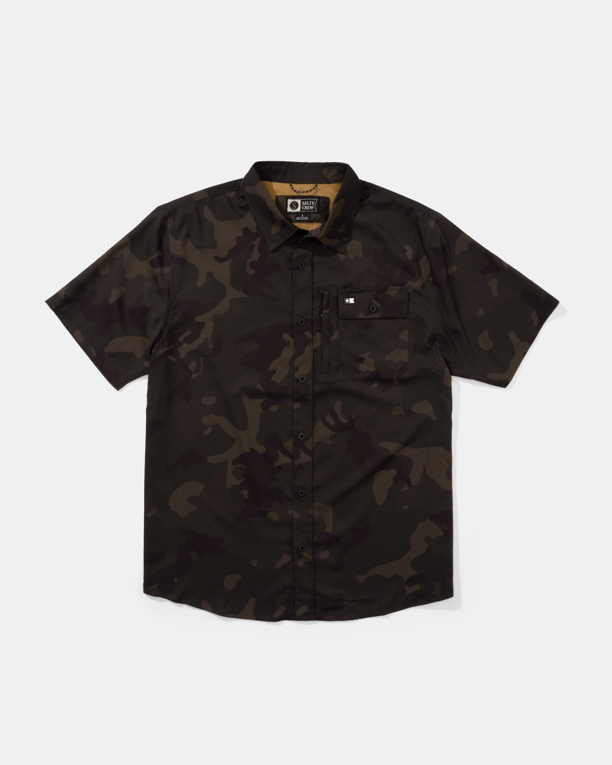 Flagship Uv Button Up - Dark Camo Classic Style