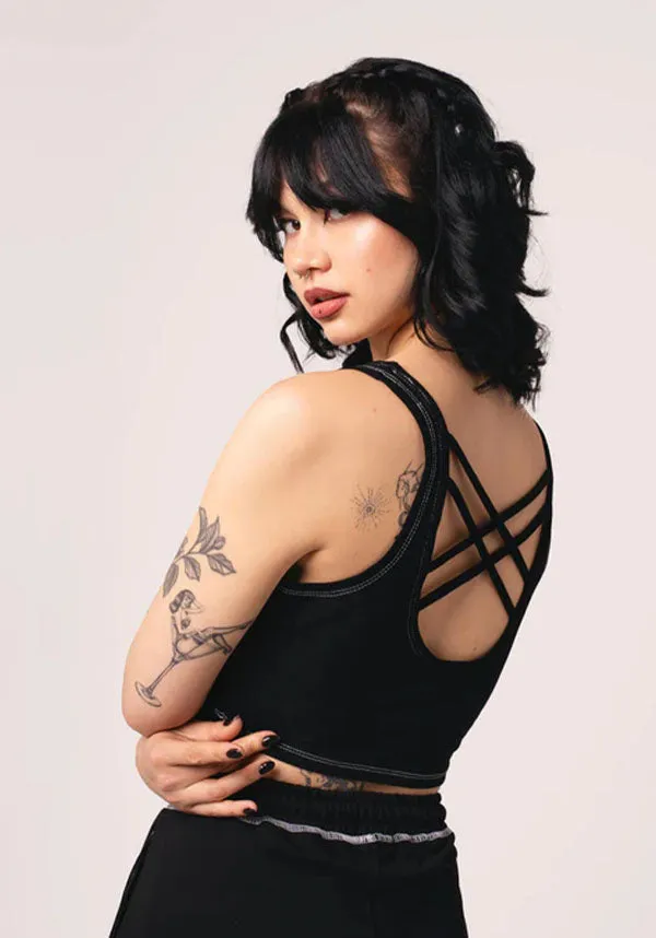 Venom | CROP TOP WaffleWeave Drop Shoulder Design