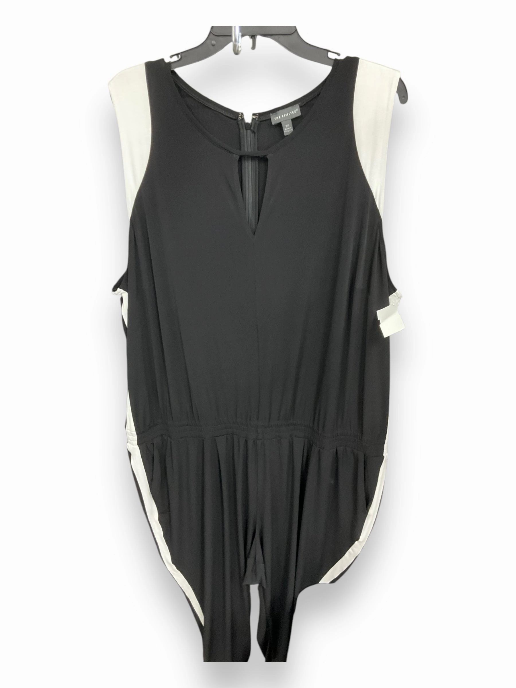 NoRubEdging Jumpsuit By Limited In Black & White, Size: 2x